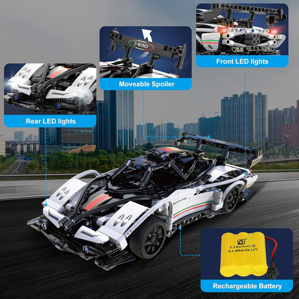 Rechargeable RC & APP Controlled Model Car Building Kit G31422