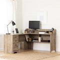 Weathered Oak L-Shaped Desk Z65900
