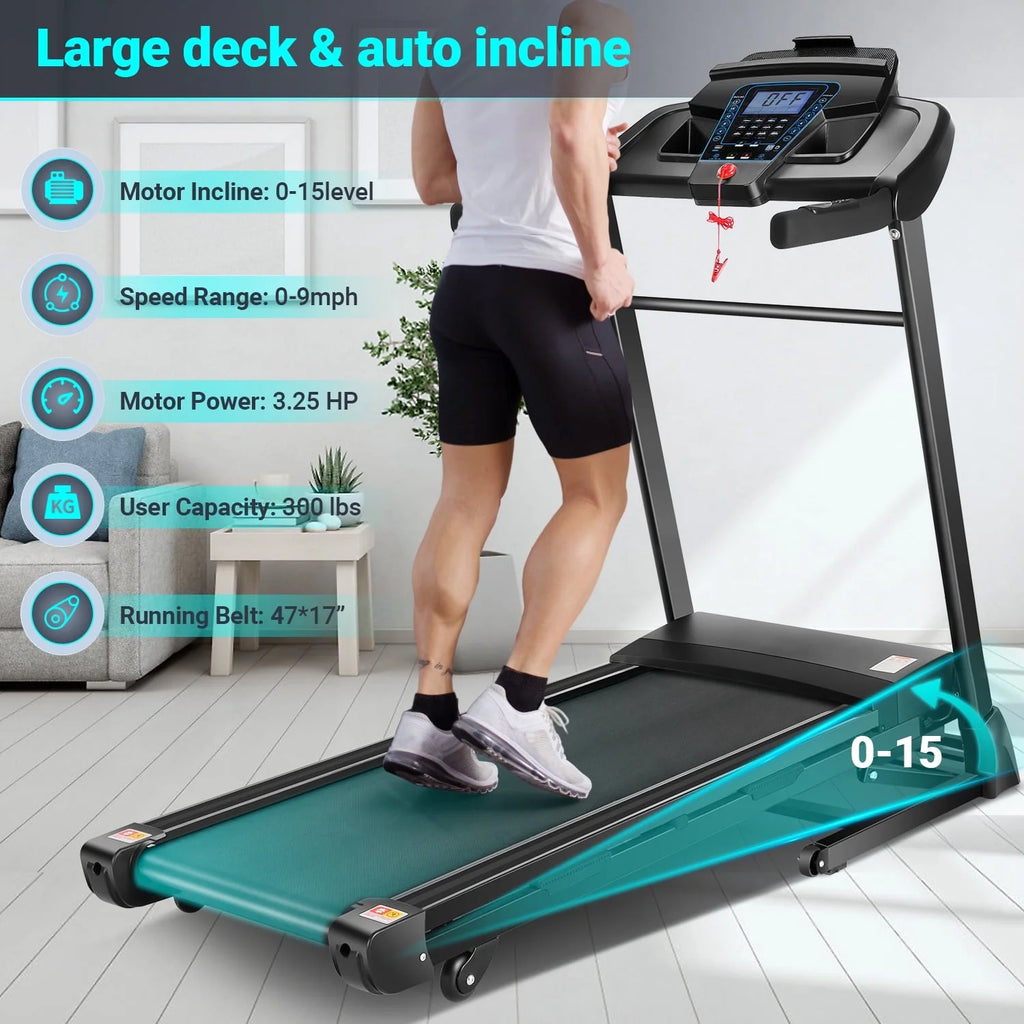3.25 HP Folding Treadmill with 15-Level Inclines P51313
