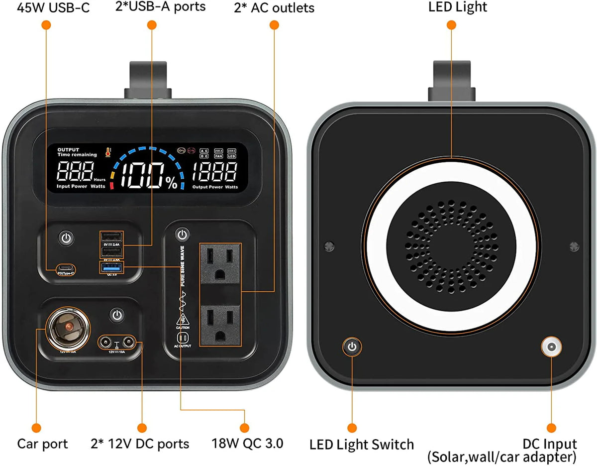 600 Watts Portable Power Station U2202