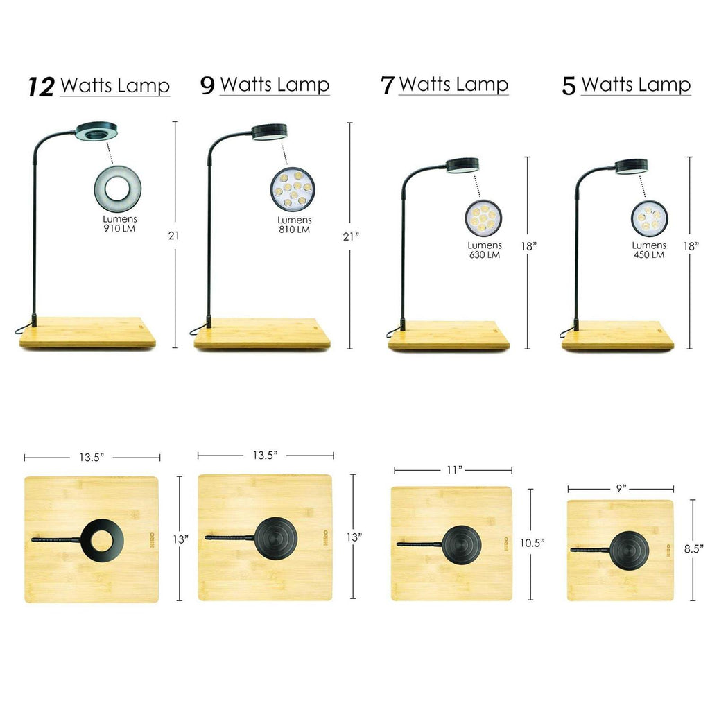 Full Spectrum LED Light with Bamboo Board A6453