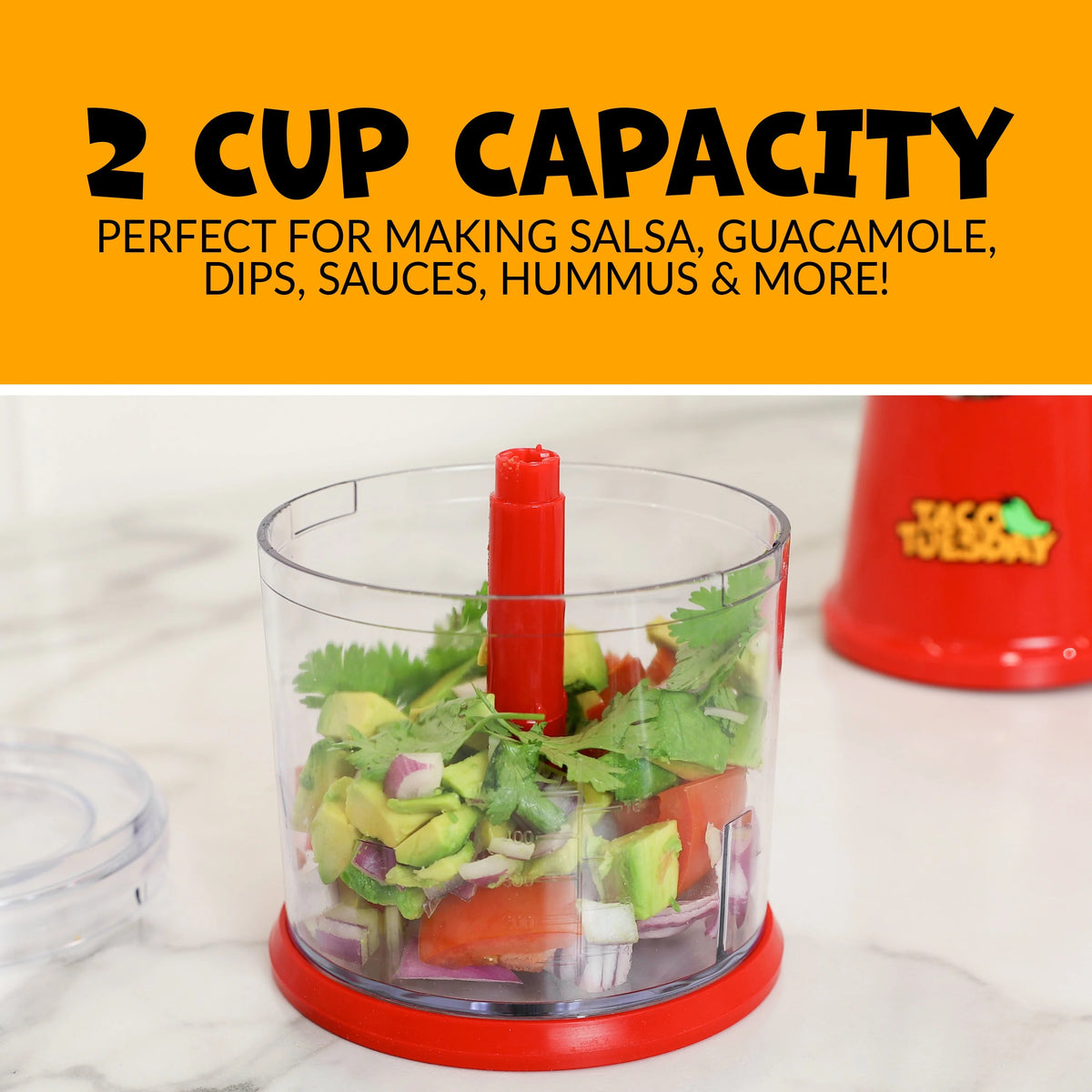 2-Speed Salsa & Guacamole Chopper, 2 Cup Capacity Q630