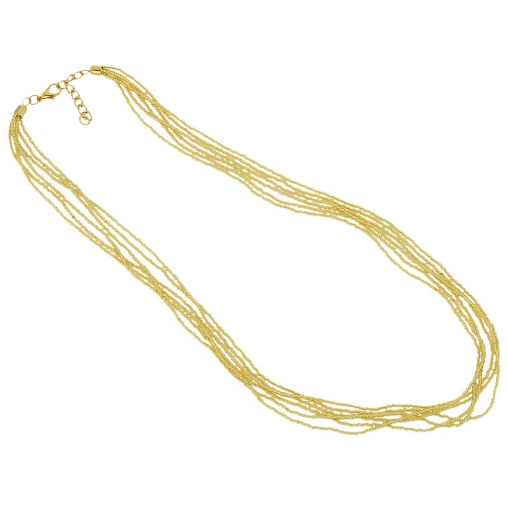 Gold Seed Bead Necklace I392559