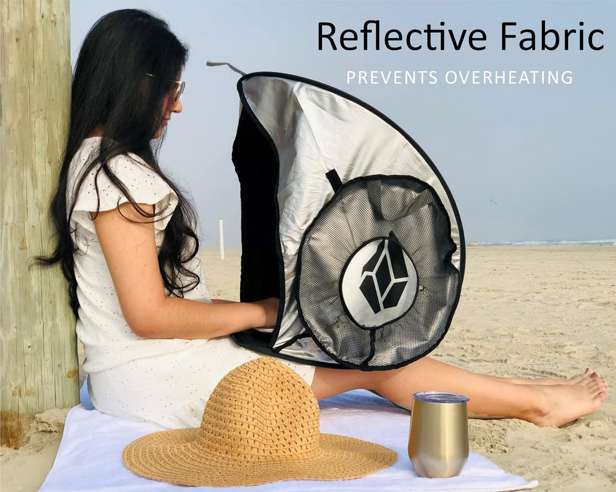Laptop Sun Shade, Anti-Glare, Fits up to 17" Device, Foldable, with Microfiber Screen Cleaning Cloth Pack of 2 F2993