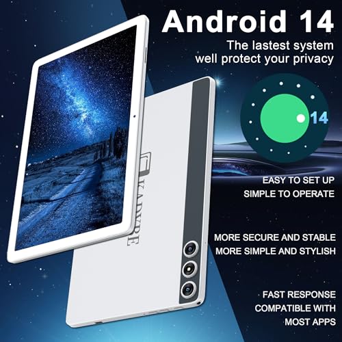10 inch 128GB Storage 14GB RAM Android 14 Tablet O98734