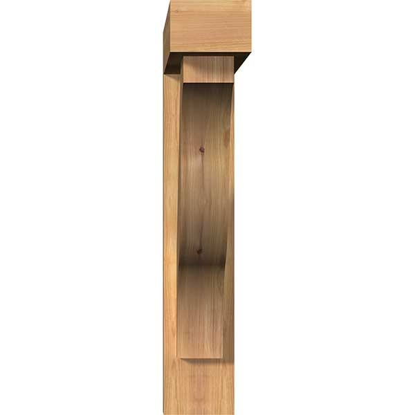 5 1/2x22W x 30x22D x 30x22H Smooth Bracket with Offset Brace, Western Red Cedar U7202