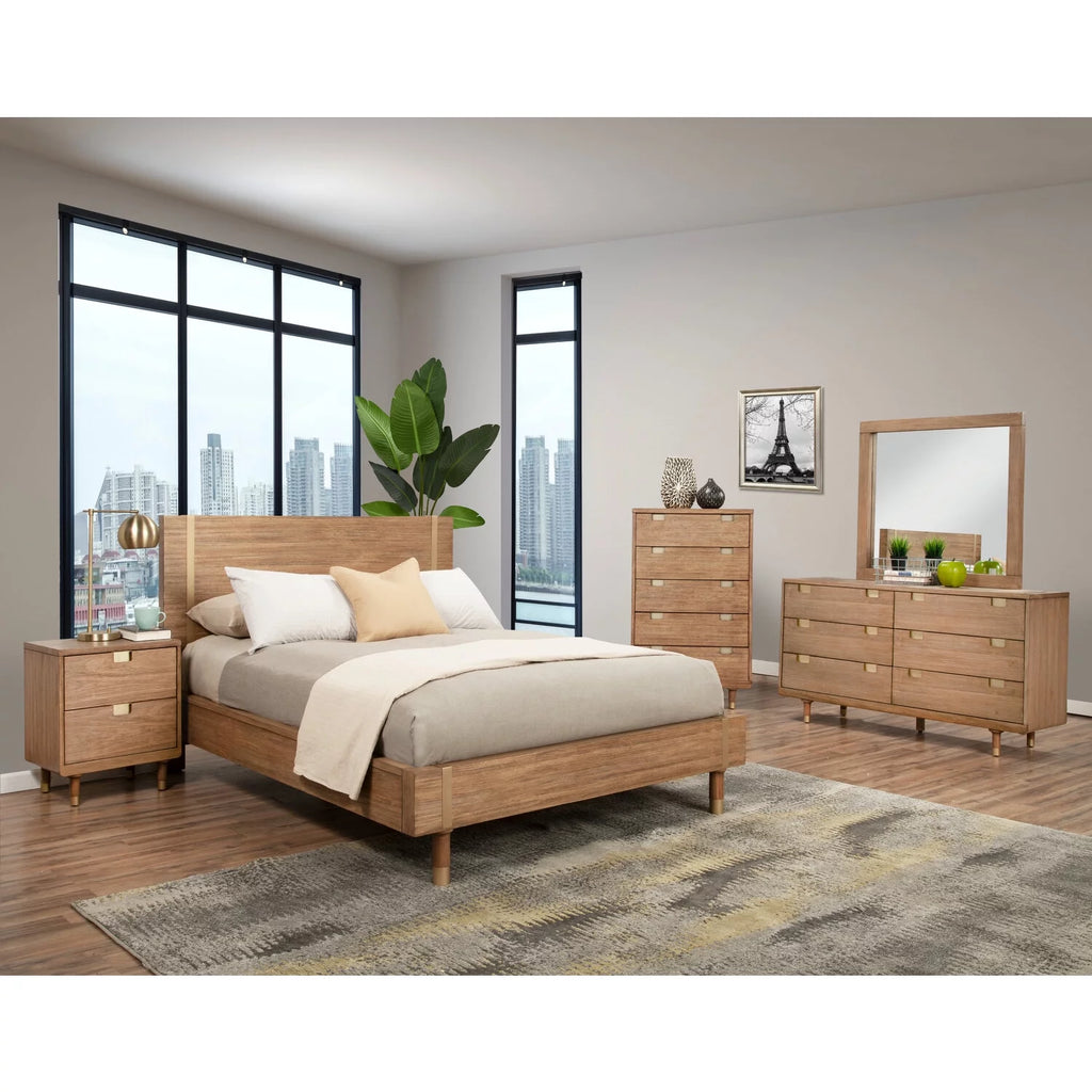 King Wood Platform Bed B8526