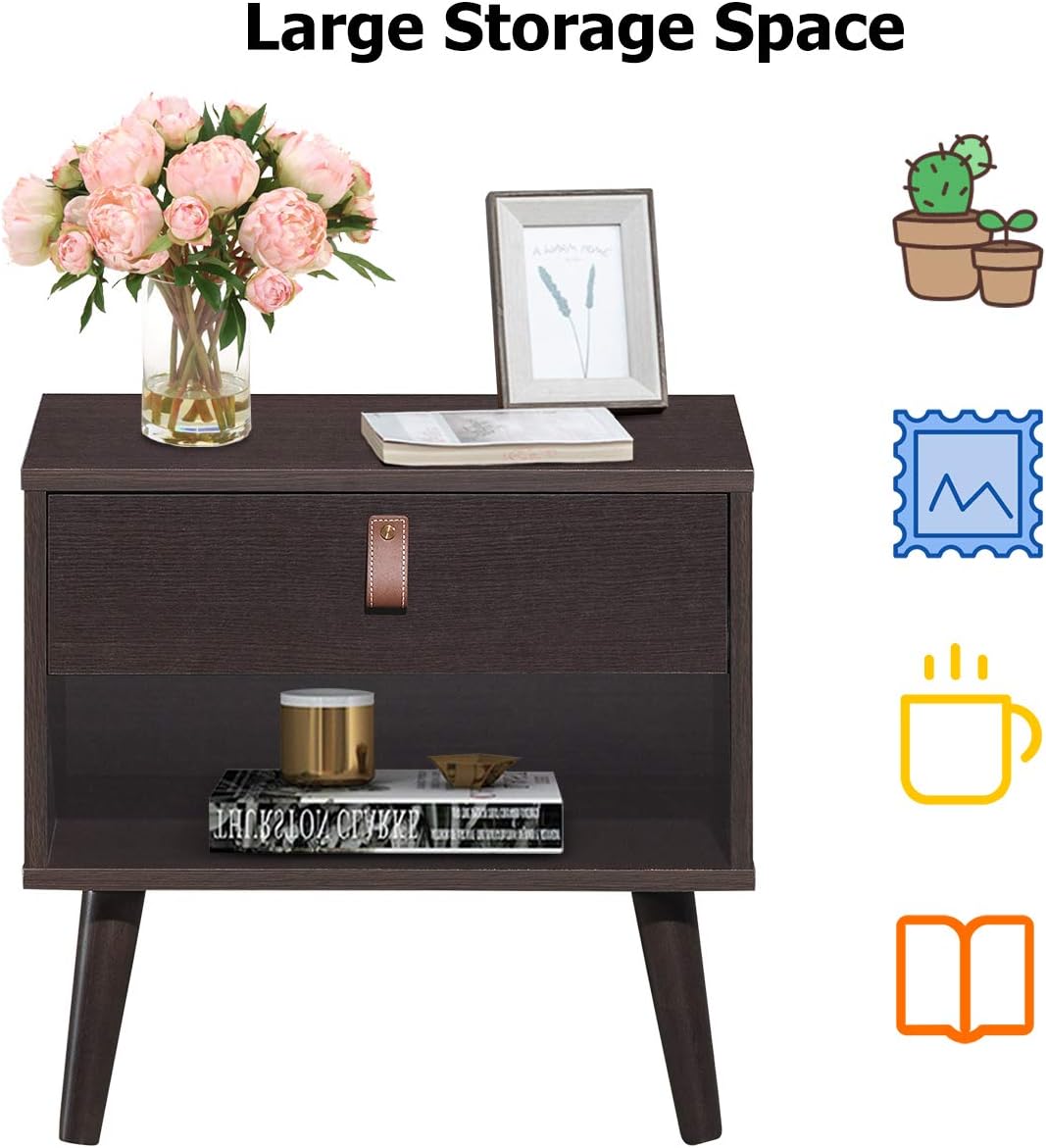 Drawer Storage Nightstand Bedside Cabinet X47103