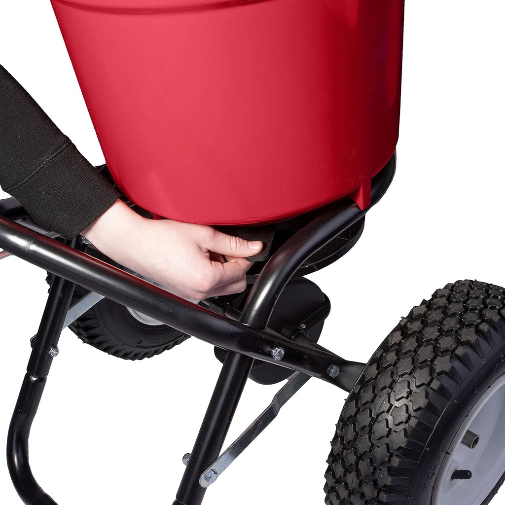 Red Heavy-Duty 50 LB Broadcast Fertilizer Spreader S941