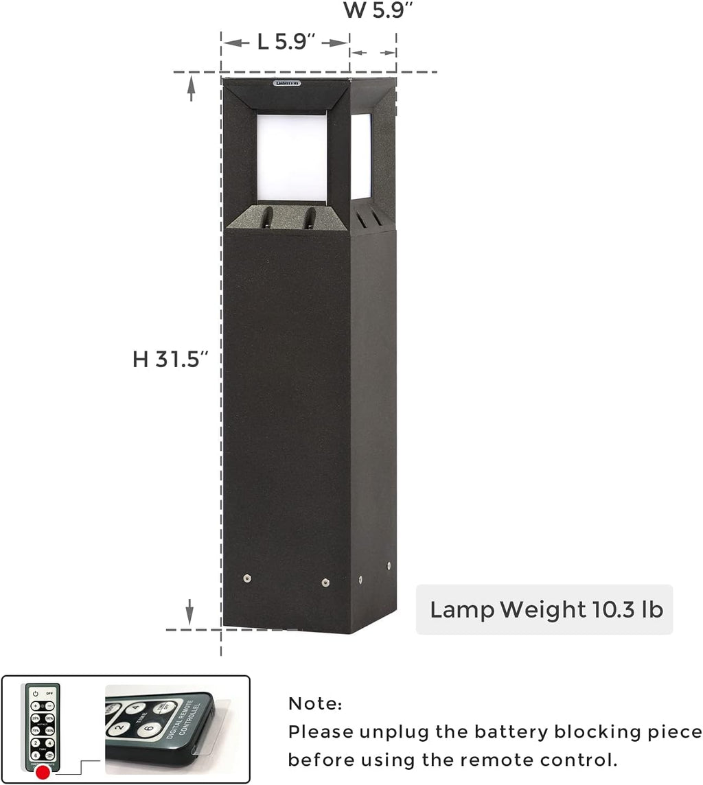 IP54 Waterproof 3000K LED 32 Inches Solar Landscape Path Light R98197