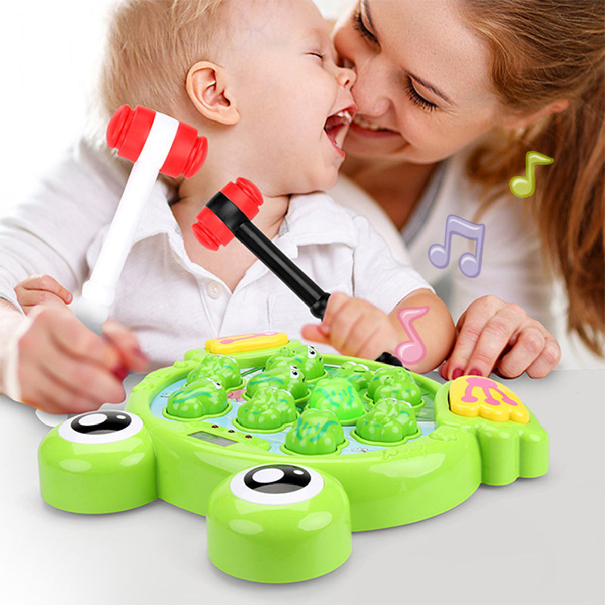 Interactive Whack A Frog Game For Toddler Learning Toy With 2 Hammers L11141