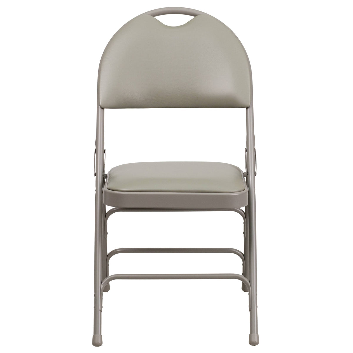 4 Pack Extra Large Triple Braced Folding Chair Gray Vinyl C367128