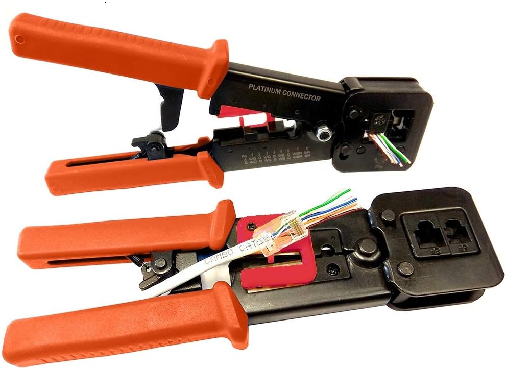 Pass-Through Crimper for UTP/FTP Cable Connector, Pack of 2 F805