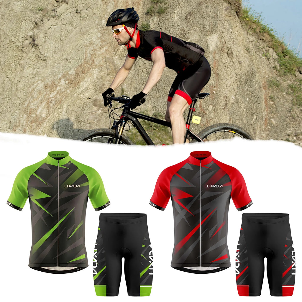 Breathable Padded Cycling Shirt Set X5374