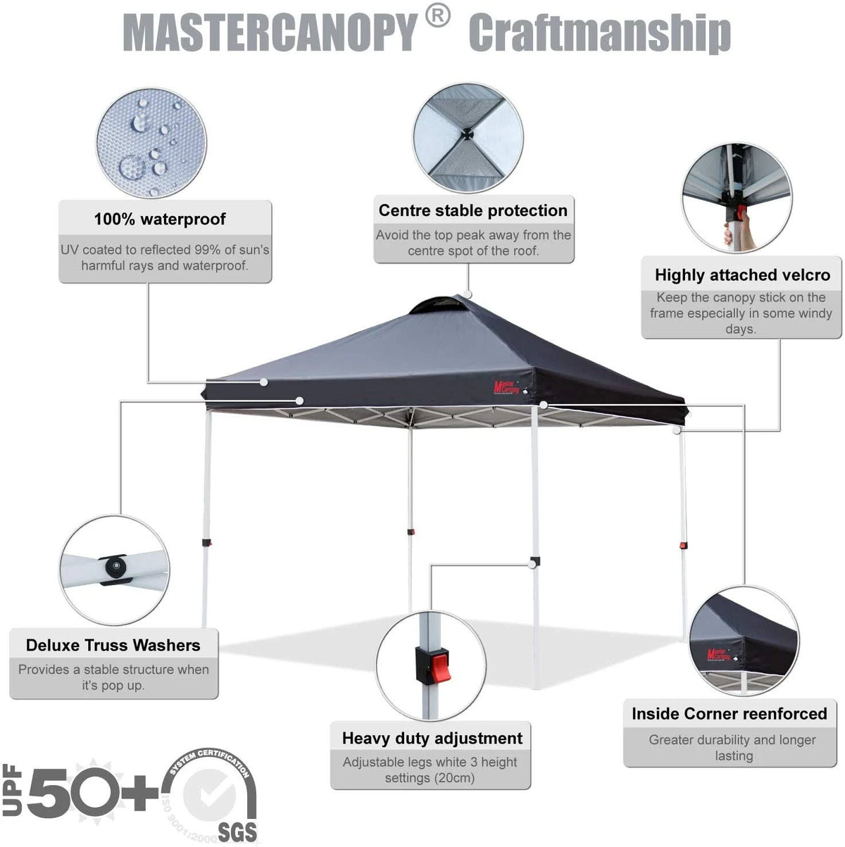 10x10 Pop-Up Canopy Tent with Wheeled Bag B422