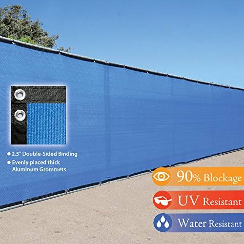 5ft Tall Royal Blue Fence Screen Privacy Screen Mesh Fabric V944509