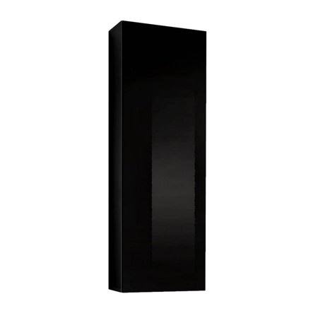 Black Wall Mounted Floating Bookcase Cabinet E55515