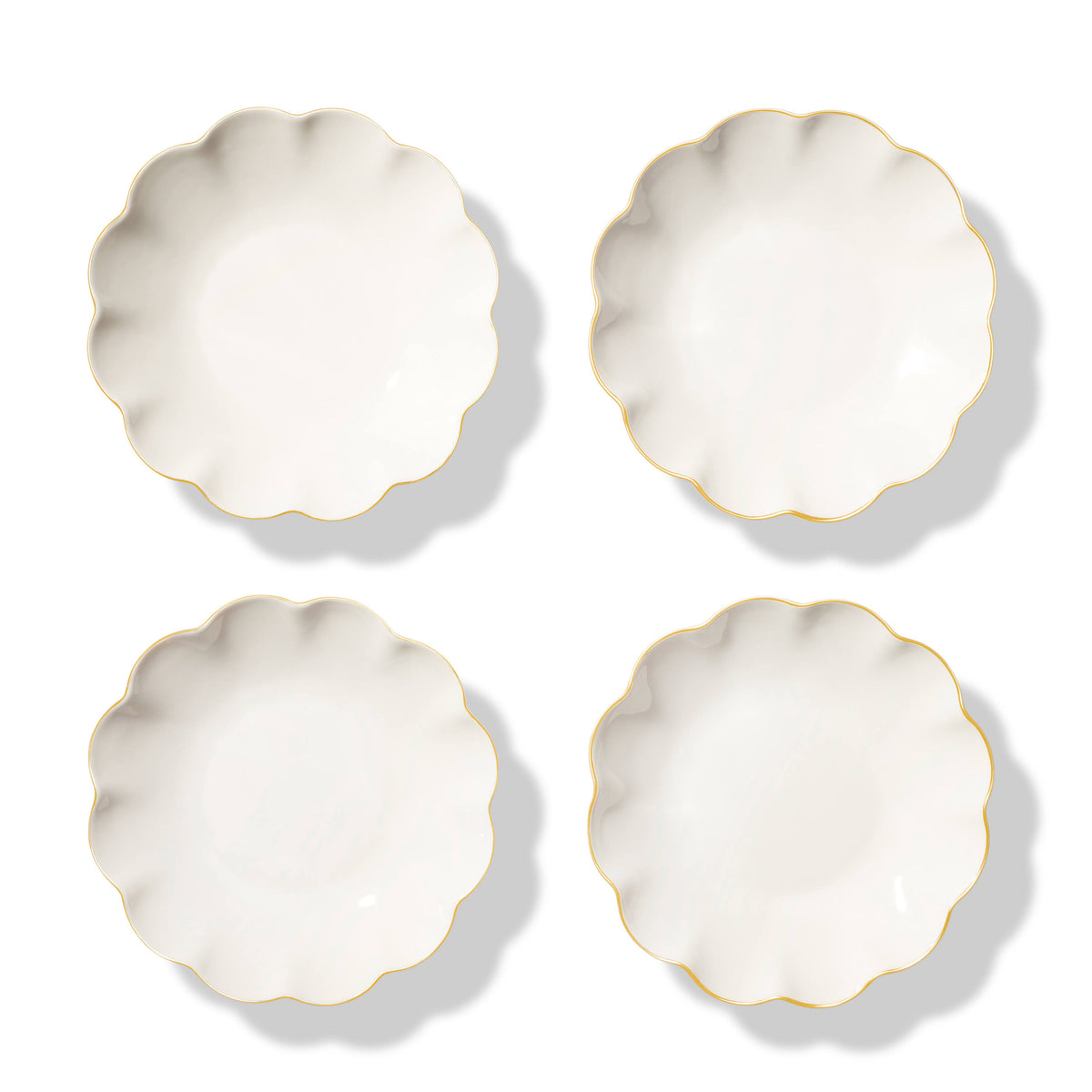 Scalloped Appetizer Plate Set of 4 K438