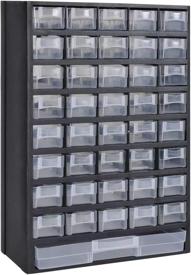 41-Drawer Plastic Storage Cabinet Tool Box, Pack of 2 D46218