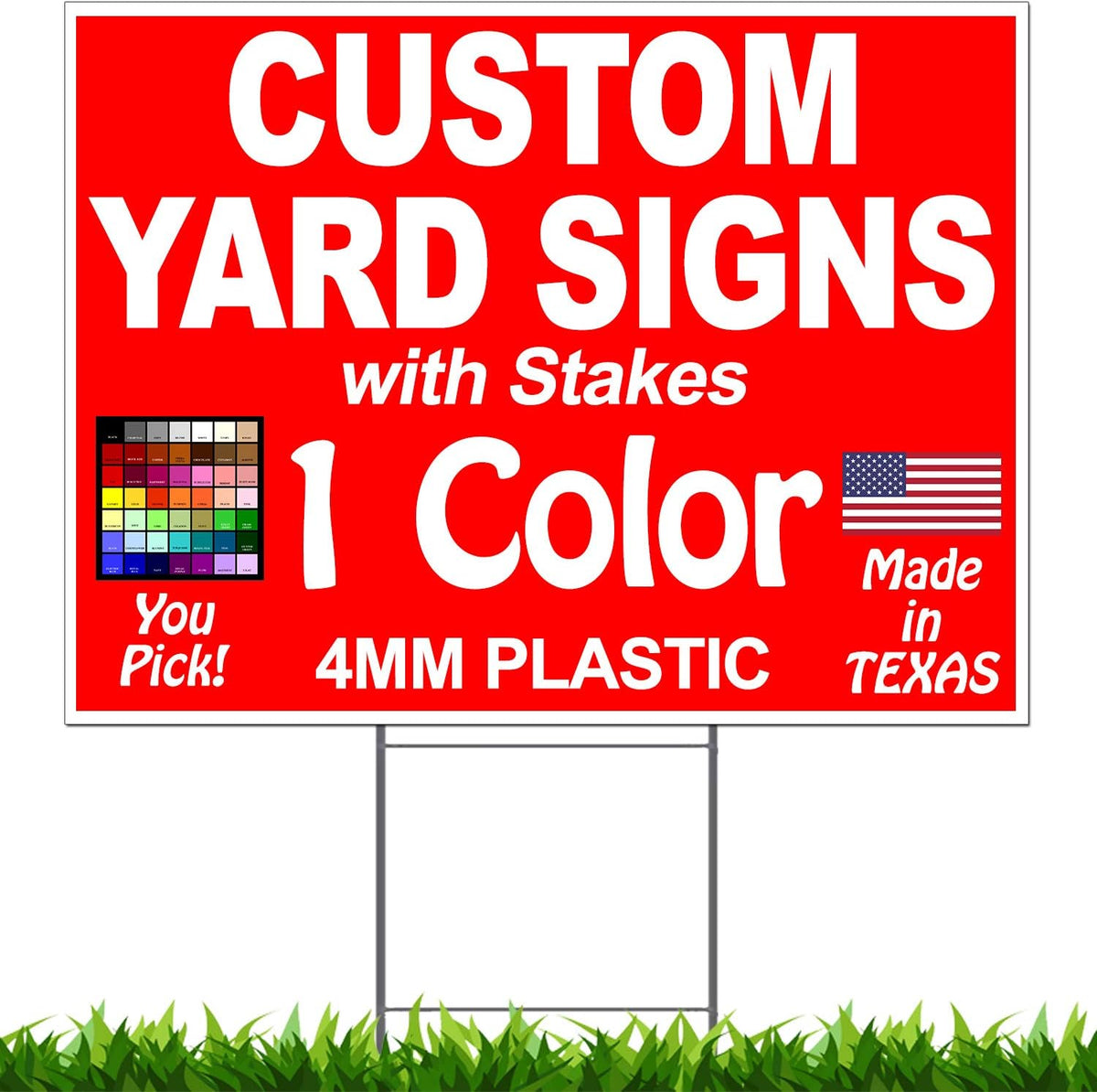 Heavy Duty Yard Signs with H-Stakes Y61153