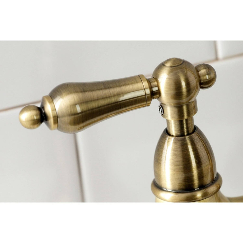 Antique Brass Kitchen Faucet with Brass Sprayer V6413