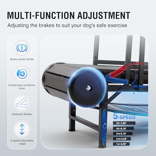 Adjustable Ramp Canine Running Slatmill Machine with Pedometer Z580