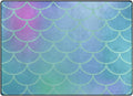 Gradient Blue Fish Scale Lightweight Carpet Mats Area Rug G4828