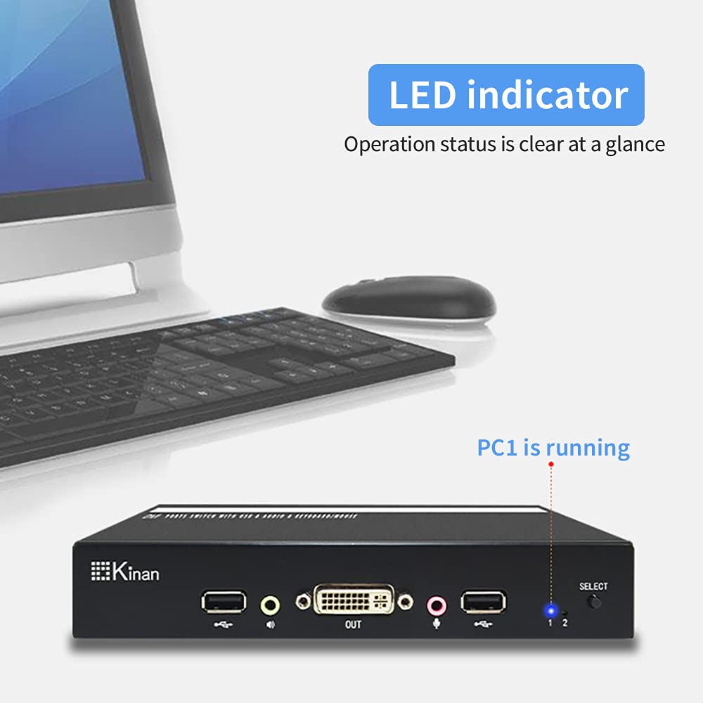 2 Port DVI KVM Switch with Cables D83967