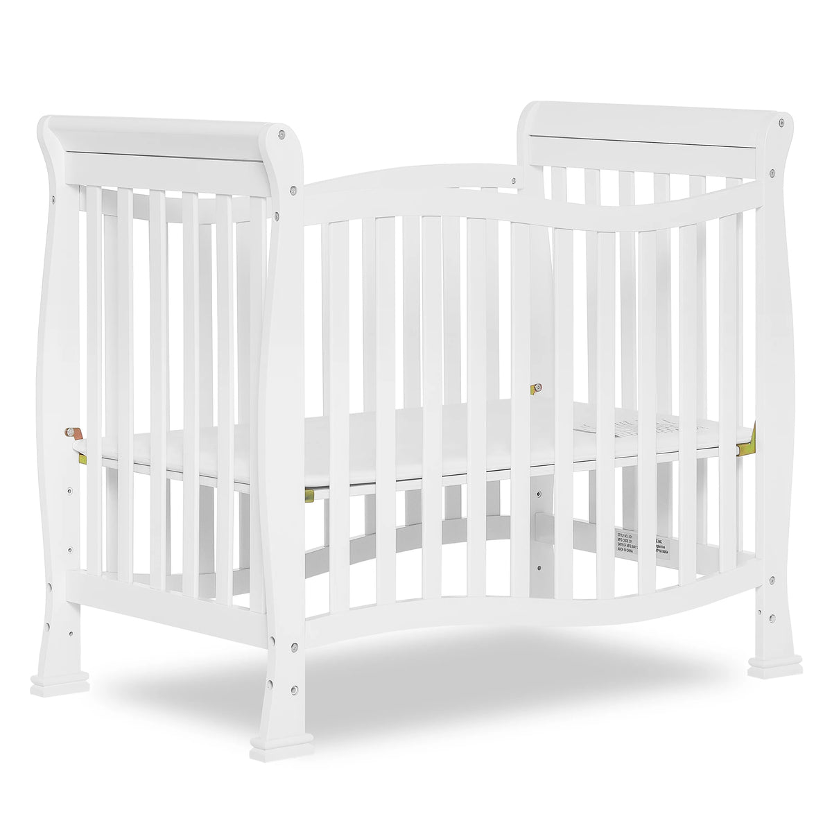 White 4-in-1 Convertible Mini Crib A7517