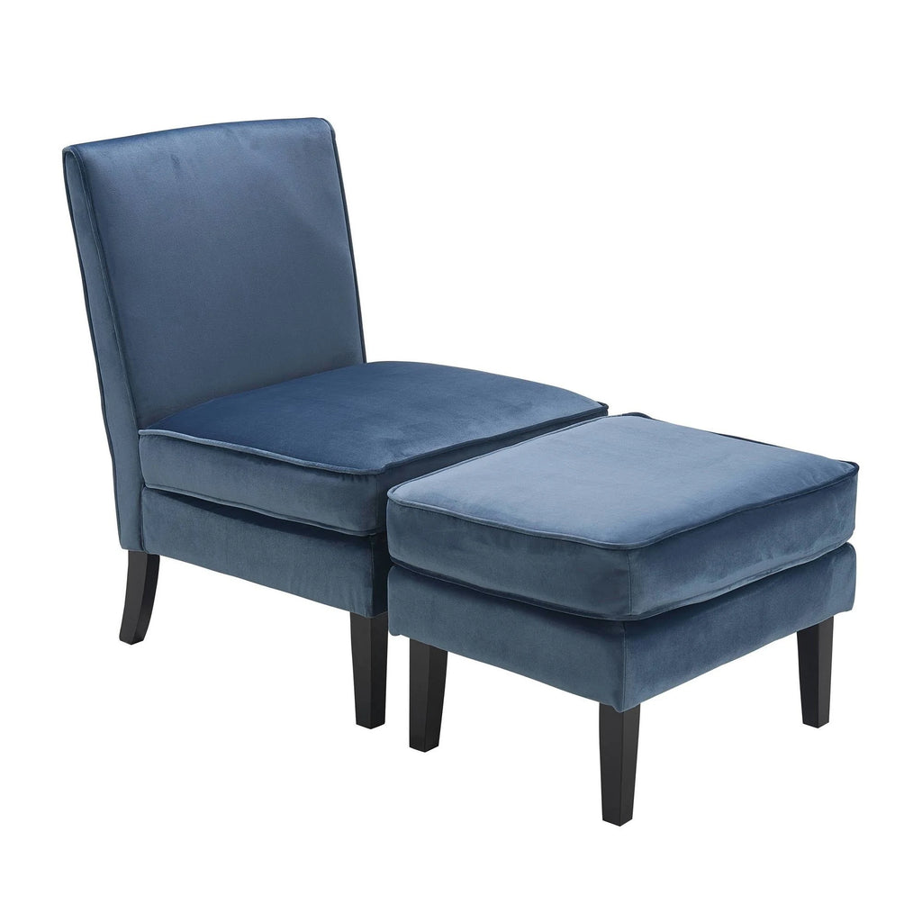 Cobalt Chair with Ottoman L8923