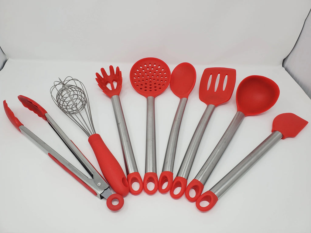 8 Pc Silicone Non Stick Kitchen Utensil Set O284434