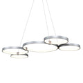 Silver 55x22 LED Adjustable Multi-Ring Chandelier G221