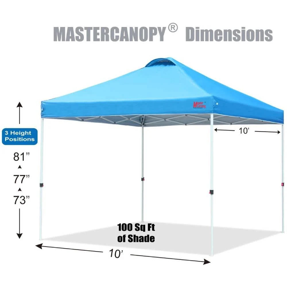 10x10 Pop-Up Canopy Tent with Wheeled Bag B422