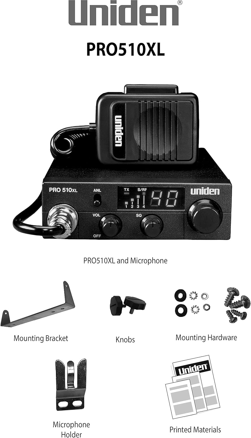 Compact 40-Channel CB Radio with Backlit LCD Display G859355