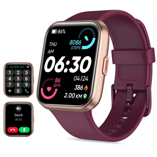 Black 1.8" Touch Screen Smart Watch with Heart Rate Sleep Tracking O2986