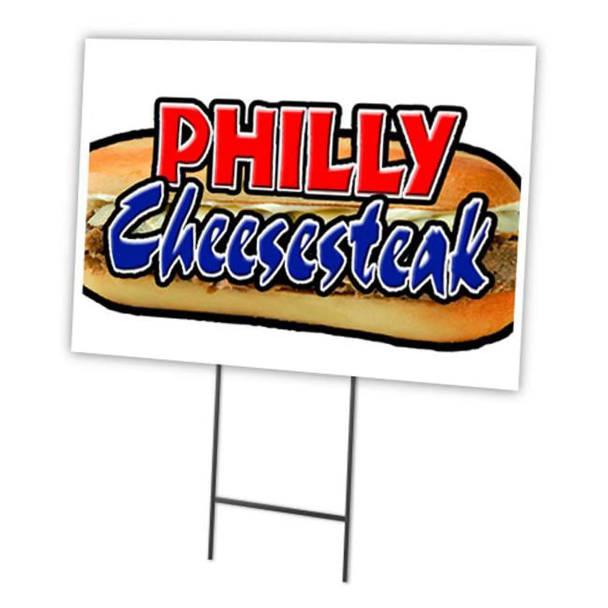 Philly Cheesesteak Yard Sign & Stake V293