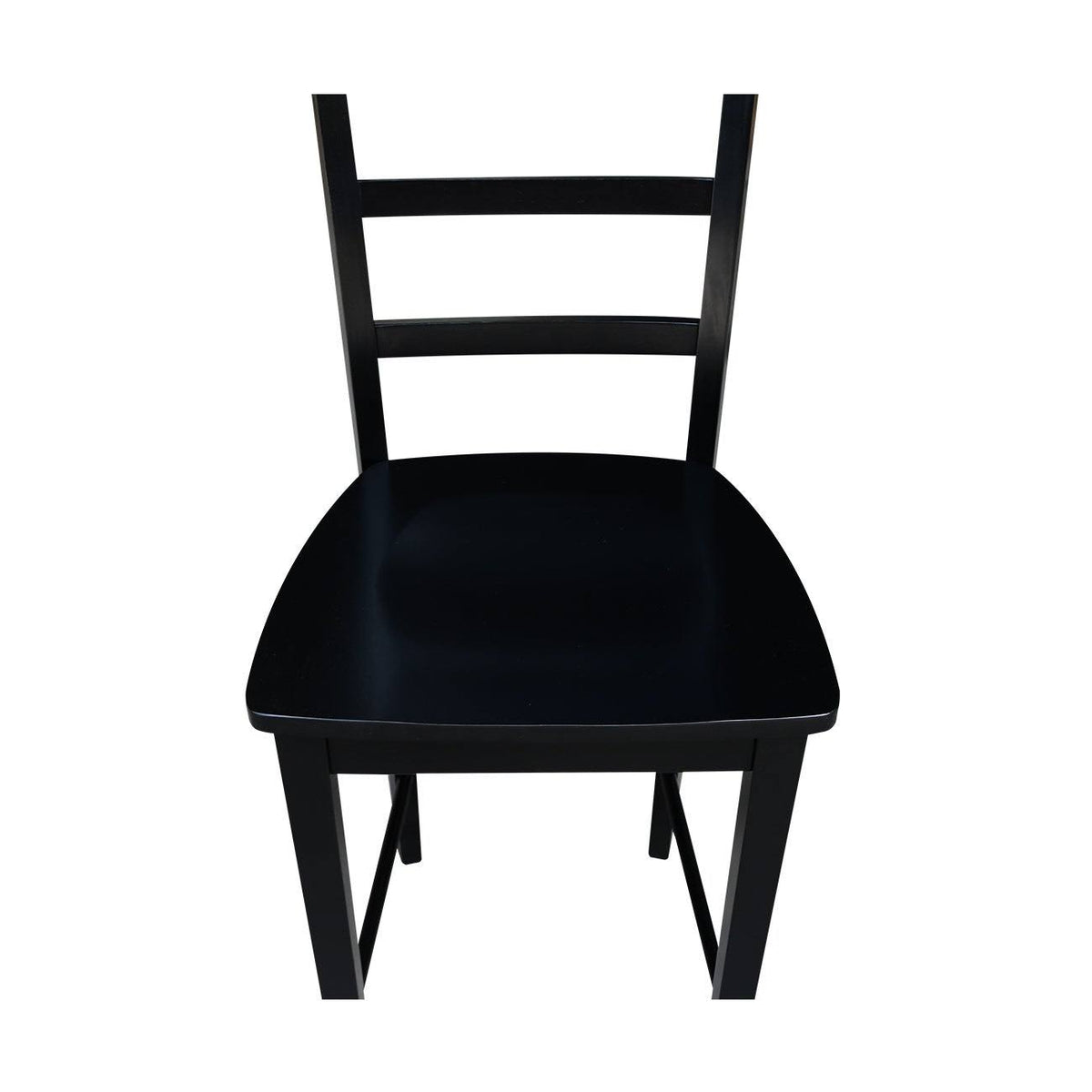 Round Pedestal Gathering Height Table with 2 Counter Height Stools, Black C326737