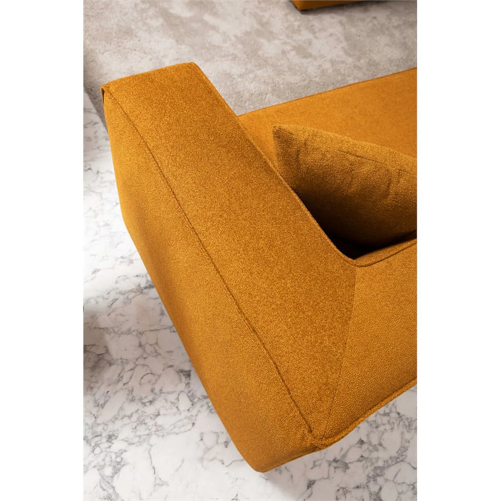 Dark Yellow Fabric Couch P780355