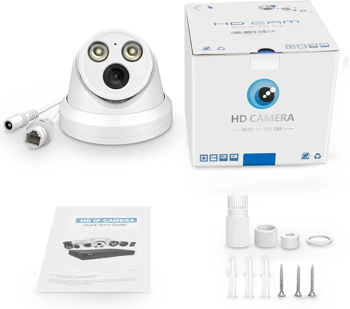 4K 8MP Full Color POE IP Turret Security Camera L7423