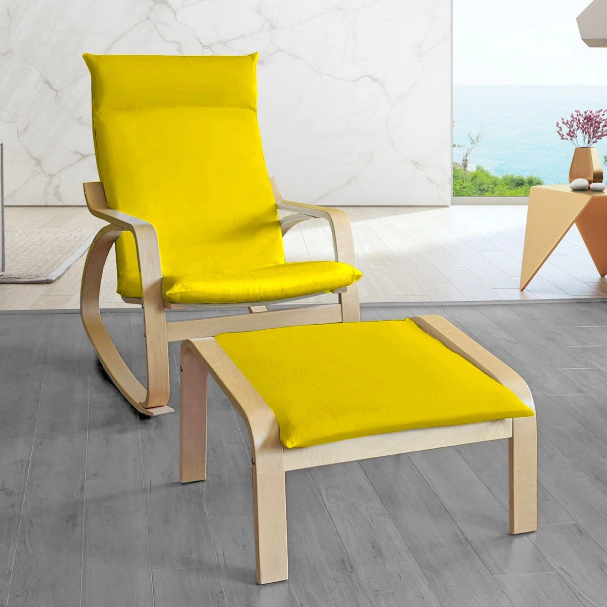 Velvet Chair and Ottoman Covers F341