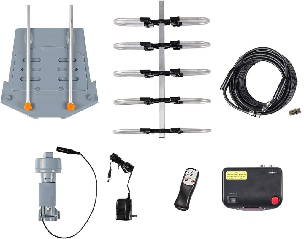 Long Range 360 Degree Rotation VHF UHF HDTV Antenna with Infrared Remote Controller W7941
