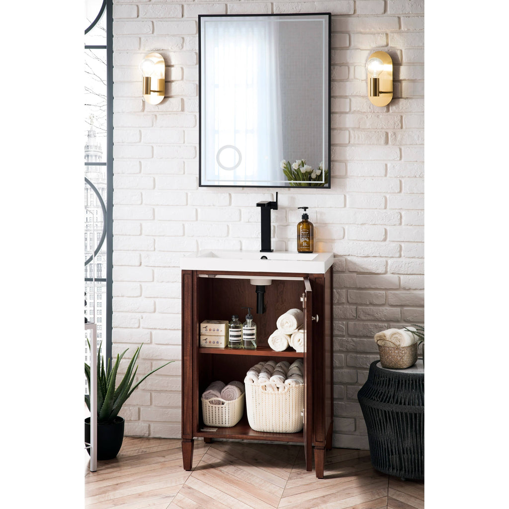 Glossy White Single Vanity Cabinet R492205