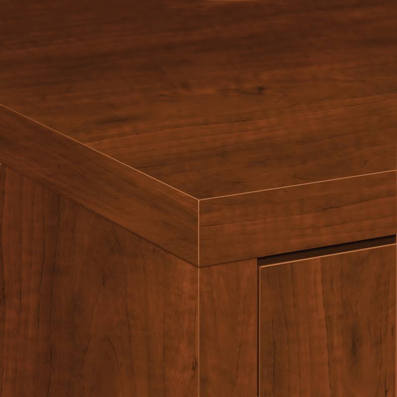 Medium Cherry Laminate Bow Front Desk Shell O20502