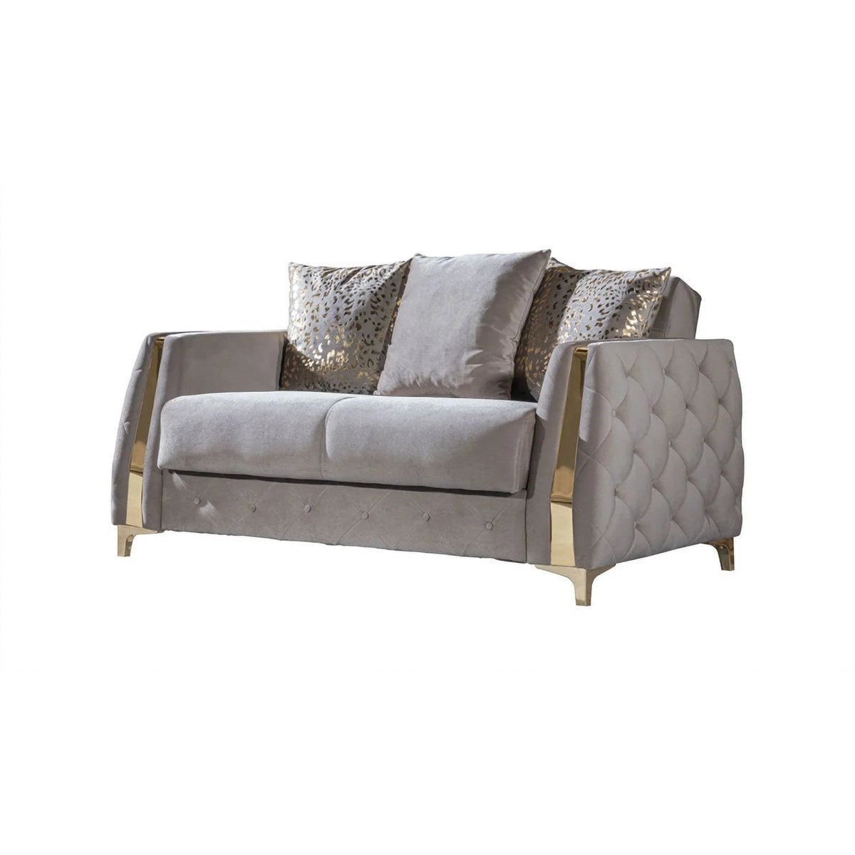 2PC Living Room Set Wood Taupe Y3356