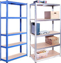 Heavy Duty Garage Shelving Units, 71" H x 35" L x 12" W, Blue V661