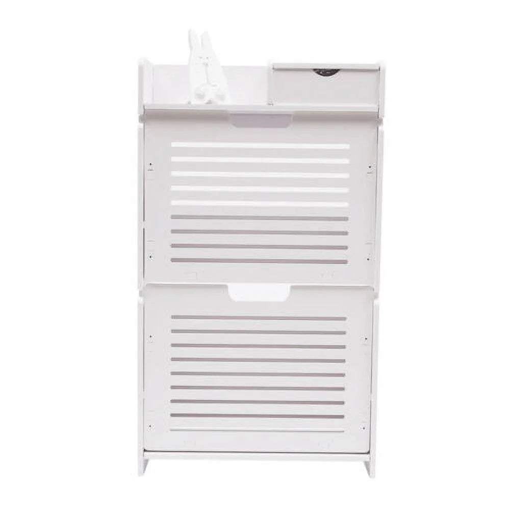 Slim Narrow 2 Flip Drawers Shoe Cabinet X322514
