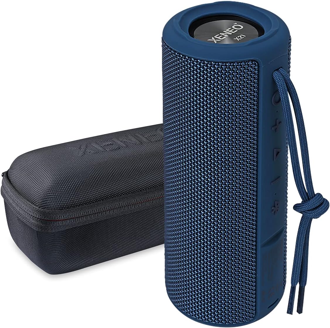 Portable Outdoor Wireless Bluetooth Speaker with FM Radio, Micro SD Card Slot, AUX, Hard Travel Case Included N680758