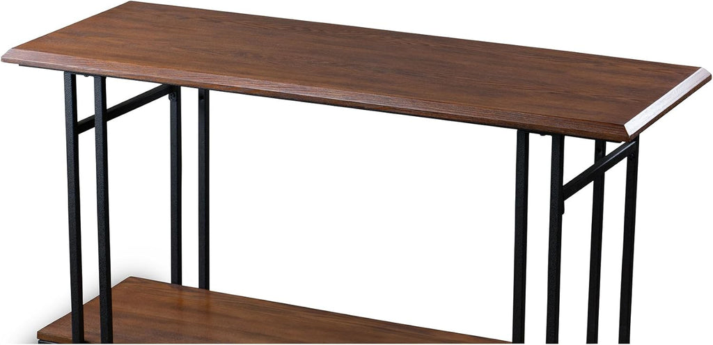 Brown Wood and Metal Console Table H600