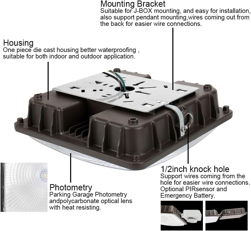 27W LED Canopy Area Light 6 Pack 3800 LM Cool Light A820357