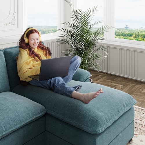 110" U-Shaped 4 Seat Sectional Sofa with Double Chaise, Beige P975